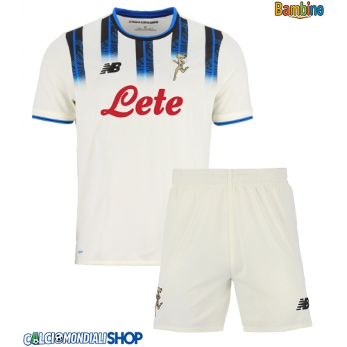 Maglie da calcio Atalanta Seconda Maglia Bambino 2025-26 Manica Corta + Pantaloni corti)